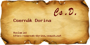 Csernák Dorina névjegykártya